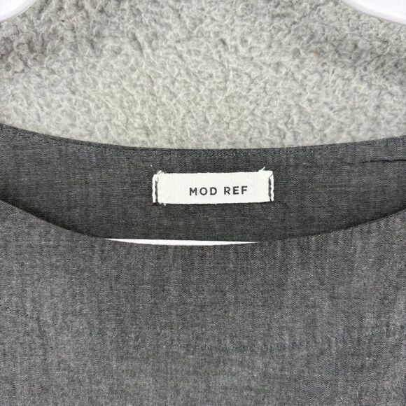 Mod Ref Balloon Sleeve Boxy Crop Top Gray Revolve Minimalist - Picture 5 of 5